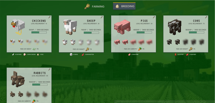 design snapshot of the breeding skill