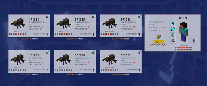 design snapshot of the combat skill
