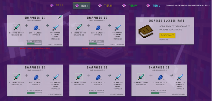 design snapshot of the enchanting skill