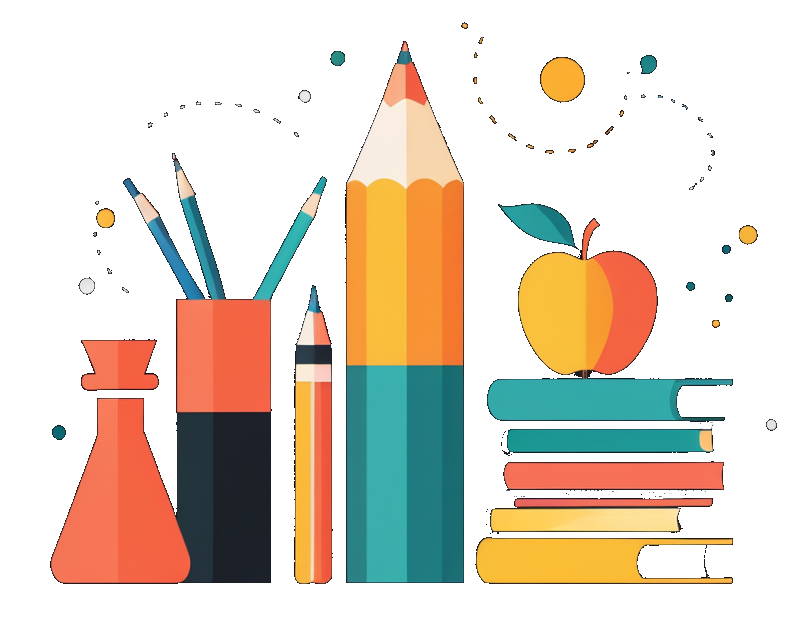 Thumbnail Logo for Student Project.Displays pencils and books stacked