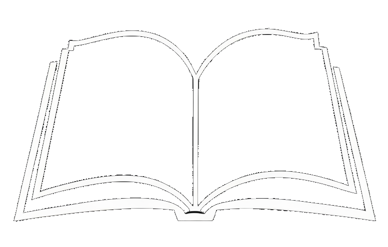 Thumbnail Logo for a style guide.Displays an open book.